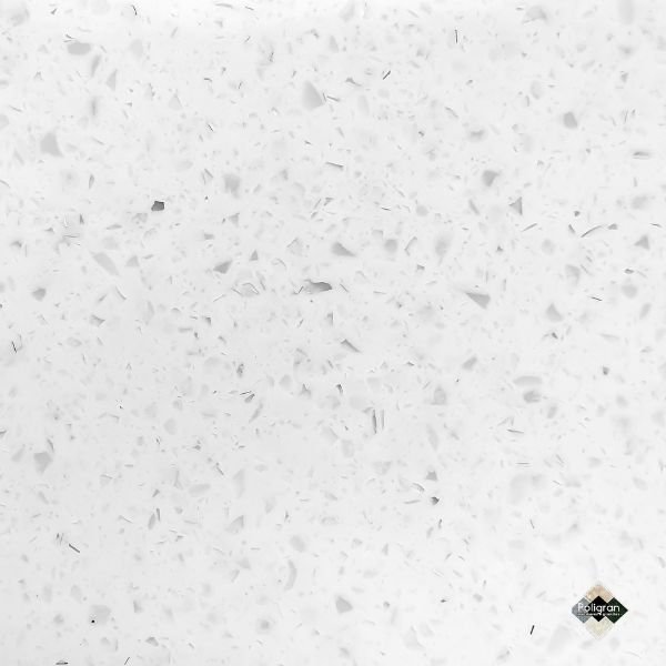 Amostra de quartzo branco com pequenos fragmentos